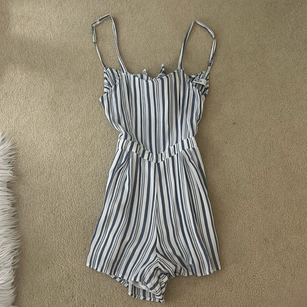 Blue Striped Hollister Romper
